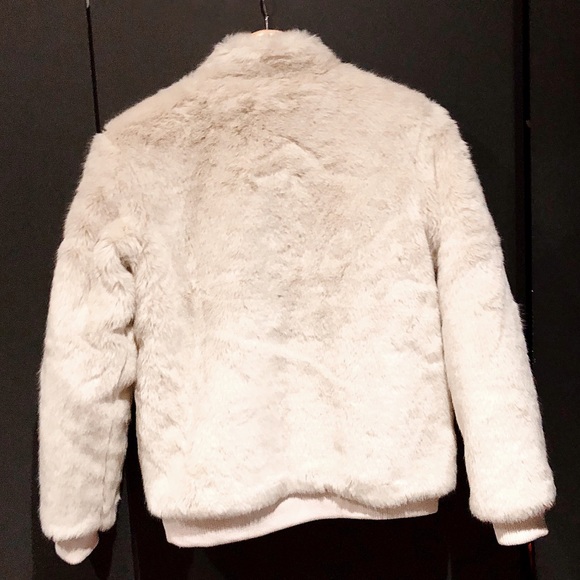 Champagne faux fur Verbaudet bomber jacket - Picture 3 of 4